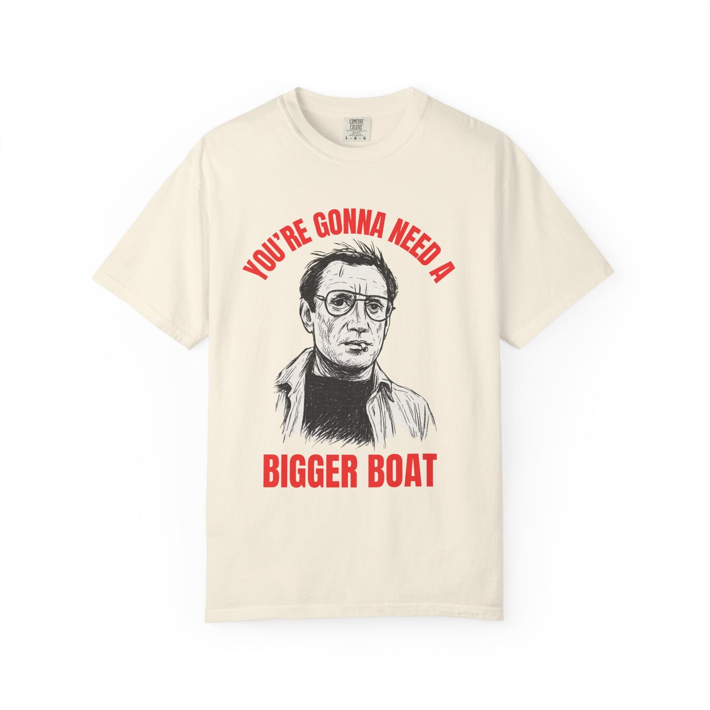 Jaws Icon T-shirt, Unisex Tee, Martin Brody Movie Silhouette Quote Shirt, You're Gonna Need A Bigger Boat, Film Fan Gift, Beach Apparel