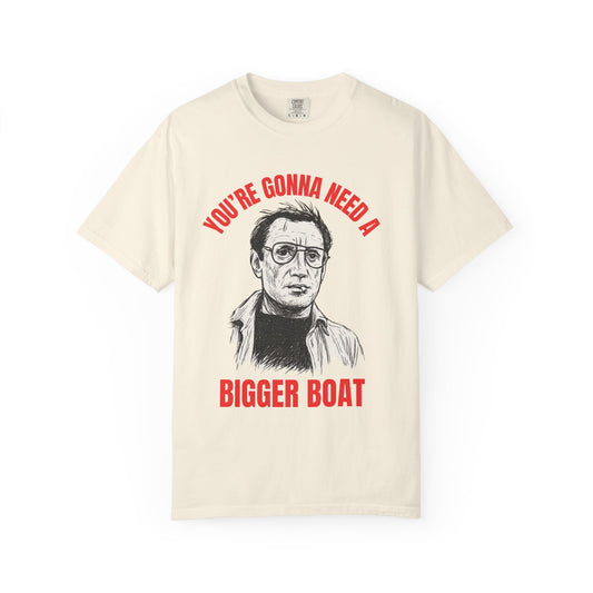 Jaws Icon T-shirt, Unisex Tee, Martin Brody Movie Silhouette Quote Shirt, You're Gonna Need A Bigger Boat, Film Fan Gift, Beach Apparel