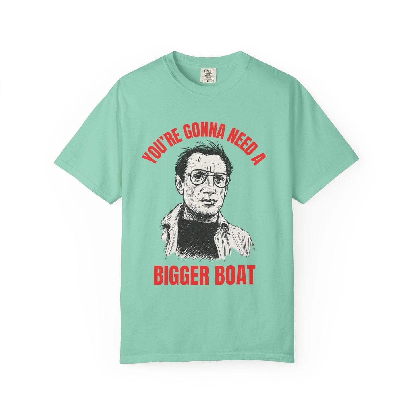 Jaws Icon T-shirt, Unisex Tee, Martin Brody Movie Silhouette Quote Shirt, You're Gonna Need A Bigger Boat, Film Fan Gift, Beach Apparel