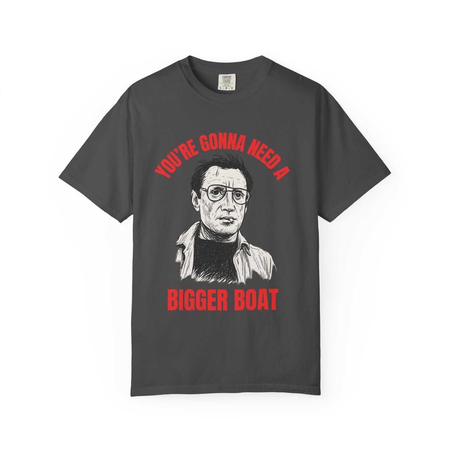 Jaws Icon T-shirt, Unisex Tee, Martin Brody Movie Silhouette Quote Shirt, You're Gonna Need A Bigger Boat, Film Fan Gift, Beach Apparel