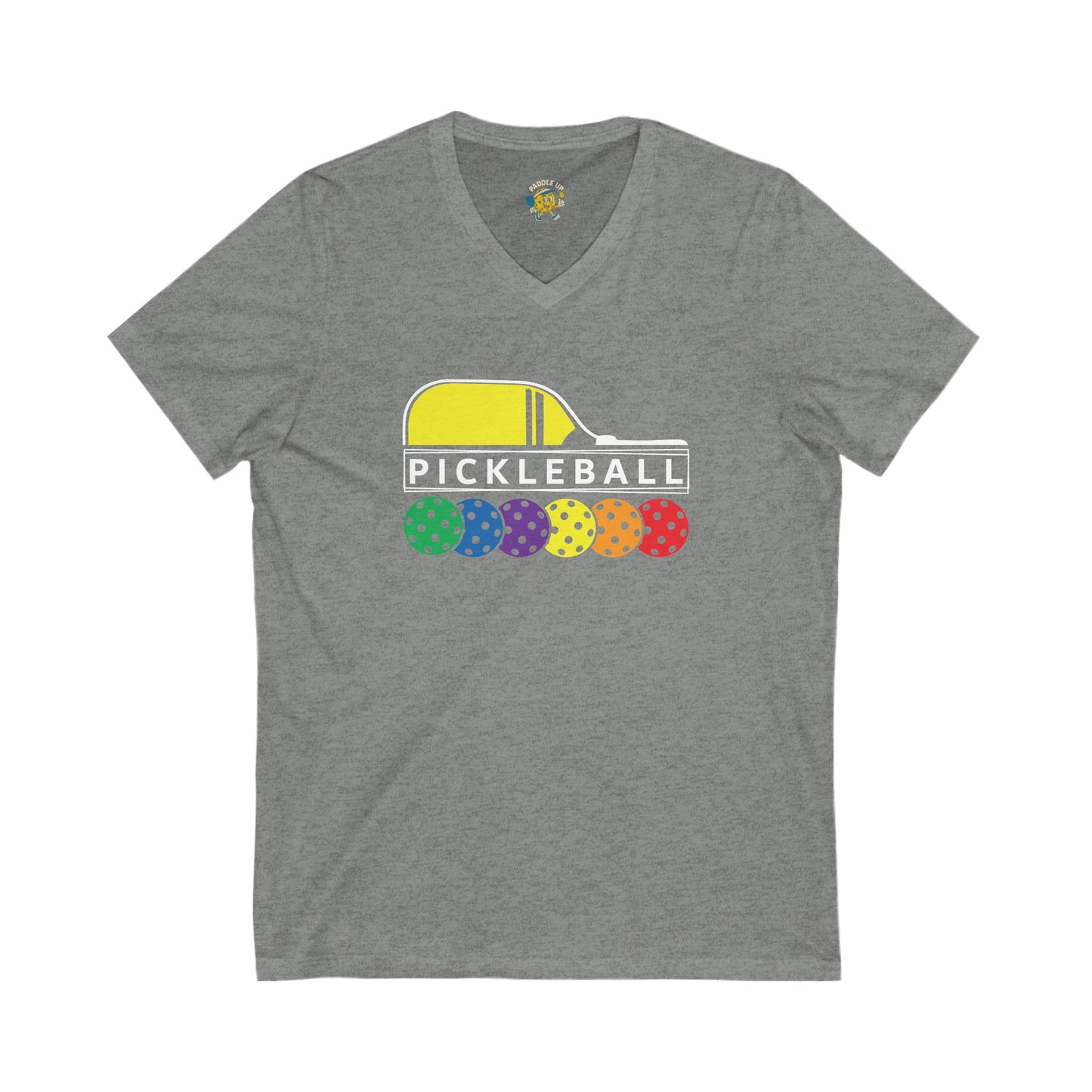 Pickleball V Neck Tee, Sporty Lightweight Shirt, Unisex Jersey Short Sleeve, Athletic Top, Casual V-Neck T-Shirt, Pickleball Player Gift