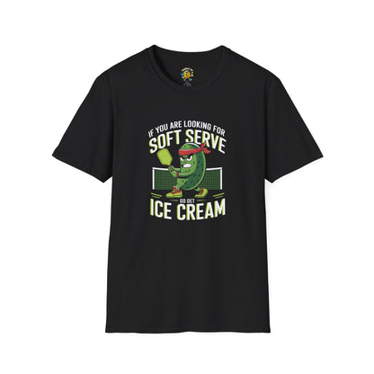 Funny Pickleball Softstyle T-Shirt, Humorous Tee for Foodies, Perfect Gift for Him or Ice Cream Lovers, Graphic Shirt, Summer Fun Apparel
