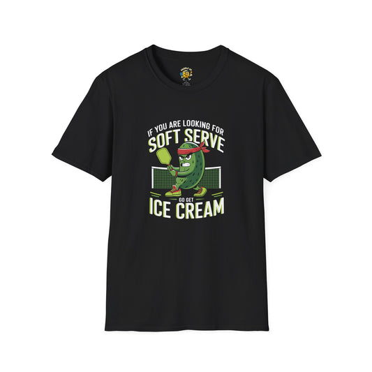 Funny Pickleball Softstyle T-Shirt, Humorous Tee for Foodies, Perfect Gift for Him or Ice Cream Lovers, Graphic Shirt, Summer Fun Apparel