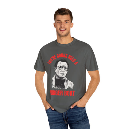 Jaws Icon T-shirt, Unisex Tee, Martin Brody Movie Silhouette Quote Shirt, You're Gonna Need A Bigger Boat, Film Fan Gift, Beach Apparel