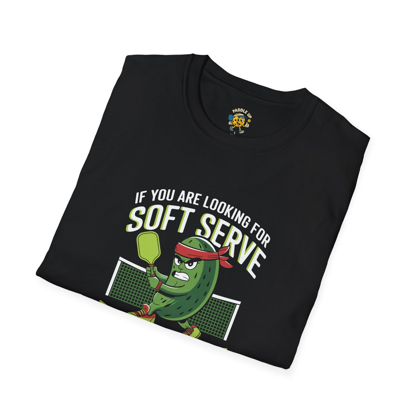 Funny Pickleball Softstyle T-Shirt, Humorous Tee for Foodies, Perfect Gift for Him or Ice Cream Lovers, Graphic Shirt, Summer Fun Apparel