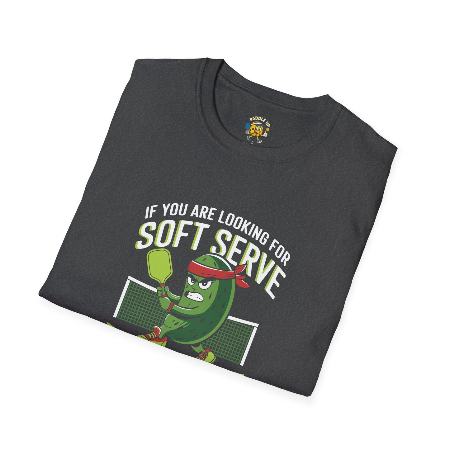 Funny Pickleball Softstyle T-Shirt, Humorous Tee for Foodies, Perfect Gift for Him or Ice Cream Lovers, Graphic Shirt, Summer Fun Apparel