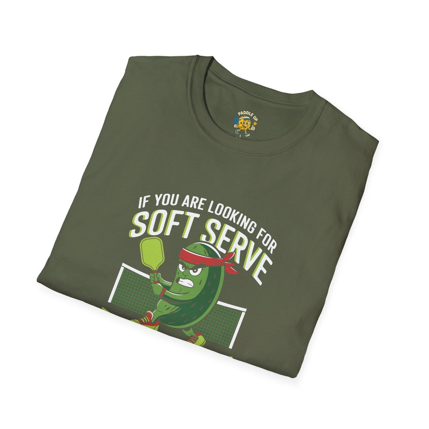 Funny Pickleball Softstyle T-Shirt, Humorous Tee for Foodies, Perfect Gift for Him or Ice Cream Lovers, Graphic Shirt, Summer Fun Apparel
