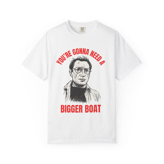 Jaws Icon T-shirt, Unisex Tee, Martin Brody Movie Silhouette Quote Shirt, You're Gonna Need A Bigger Boat, Film Fan Gift, Beach Apparel