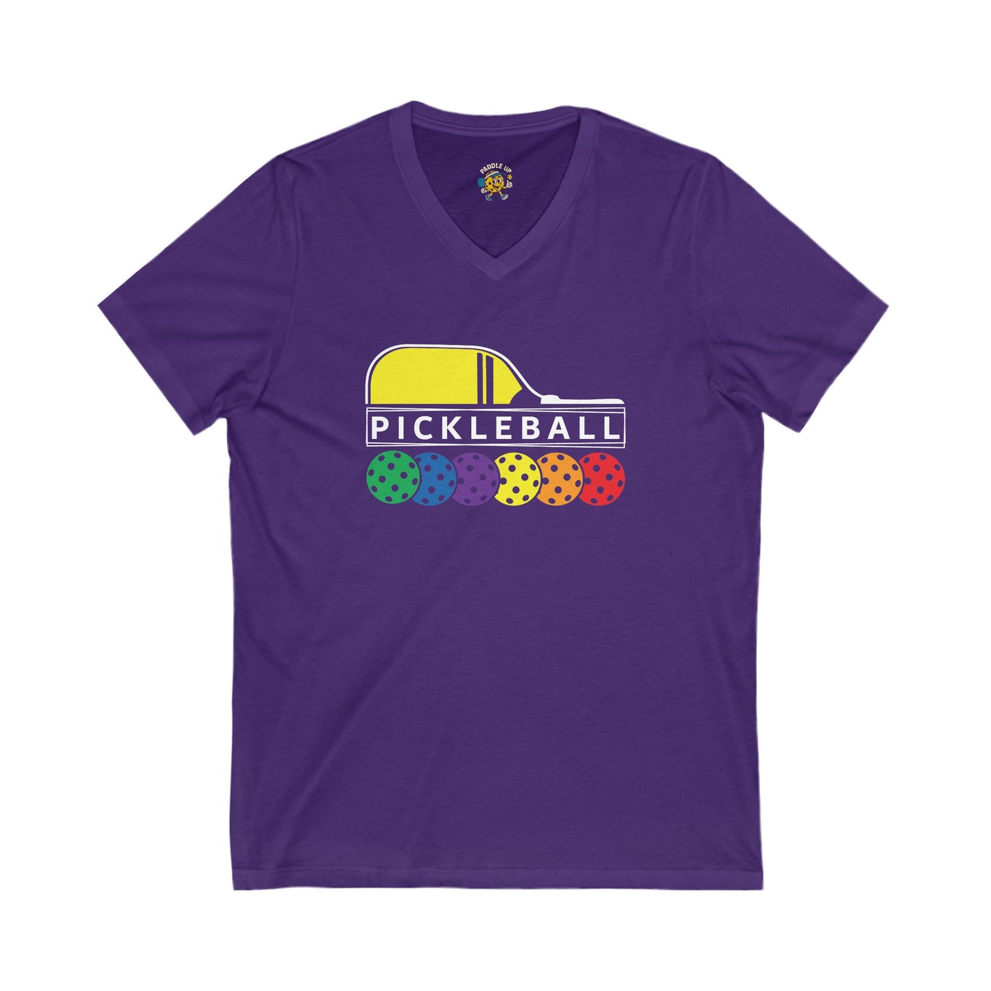 Pickleball V Neck Tee, Sporty Lightweight Shirt, Unisex Jersey Short Sleeve, Athletic Top, Casual V-Neck T-Shirt, Pickleball Player Gift