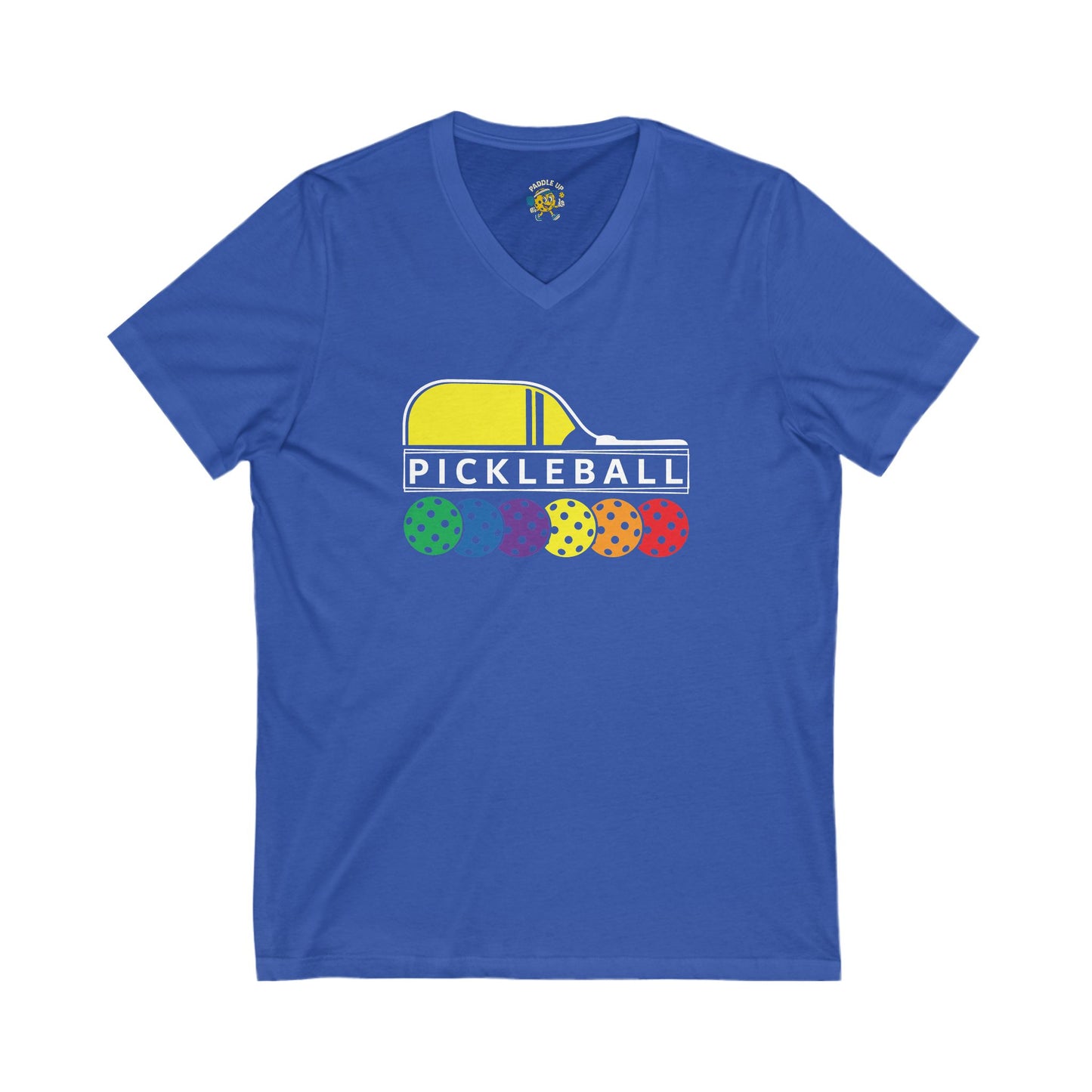 Pickleball V Neck Tee, Sporty Lightweight Shirt, Unisex Jersey Short Sleeve, Athletic Top, Casual V-Neck T-Shirt, Pickleball Player Gift