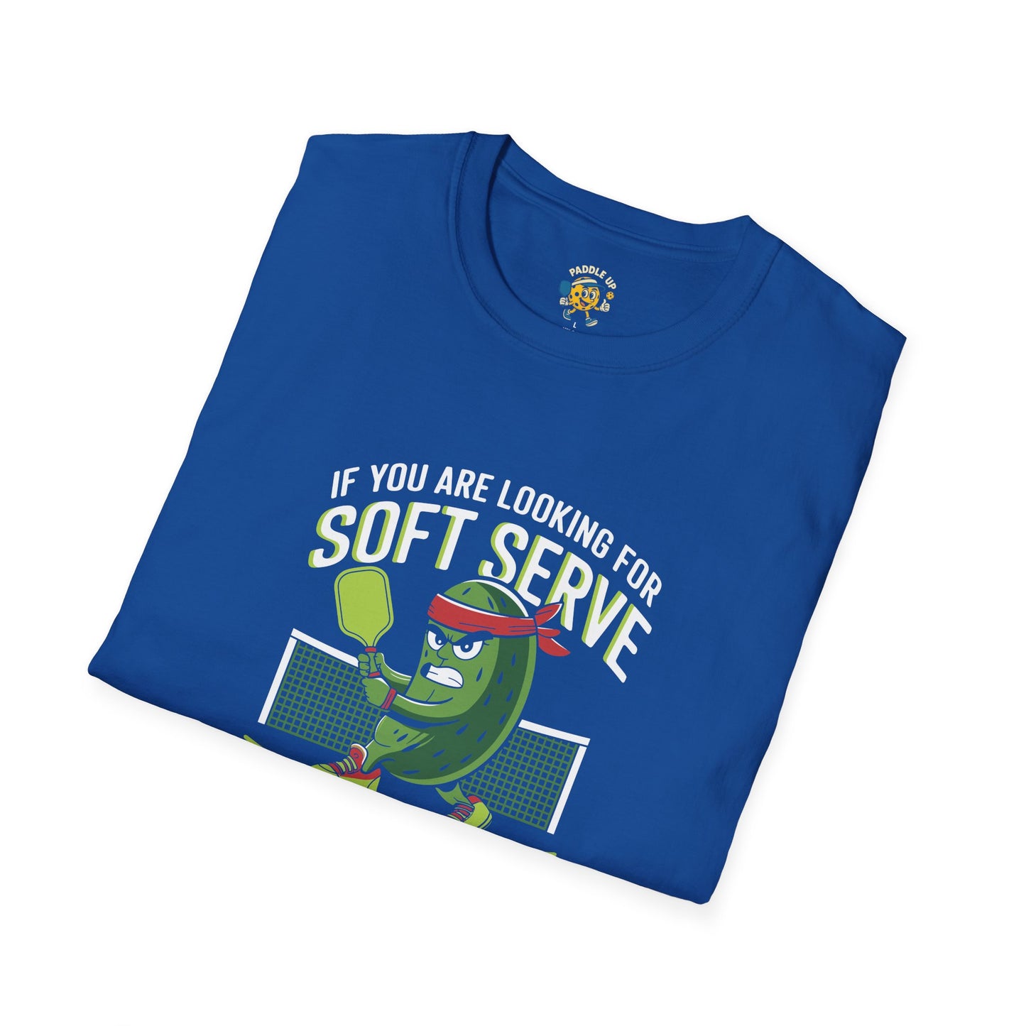 Funny Pickleball Softstyle T-Shirt, Humorous Tee for Foodies, Perfect Gift for Him or Ice Cream Lovers, Graphic Shirt, Summer Fun Apparel