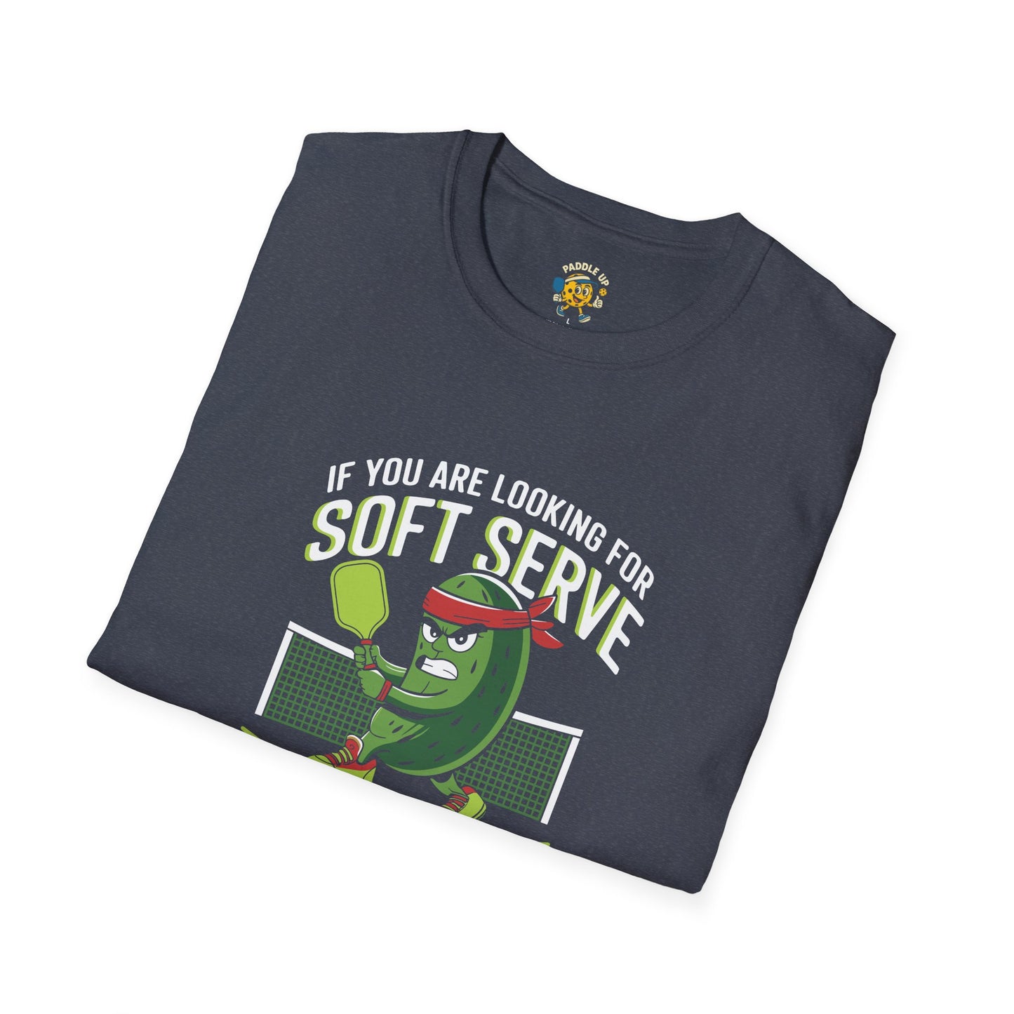 Funny Pickleball Softstyle T-Shirt, Humorous Tee for Foodies, Perfect Gift for Him or Ice Cream Lovers, Graphic Shirt, Summer Fun Apparel