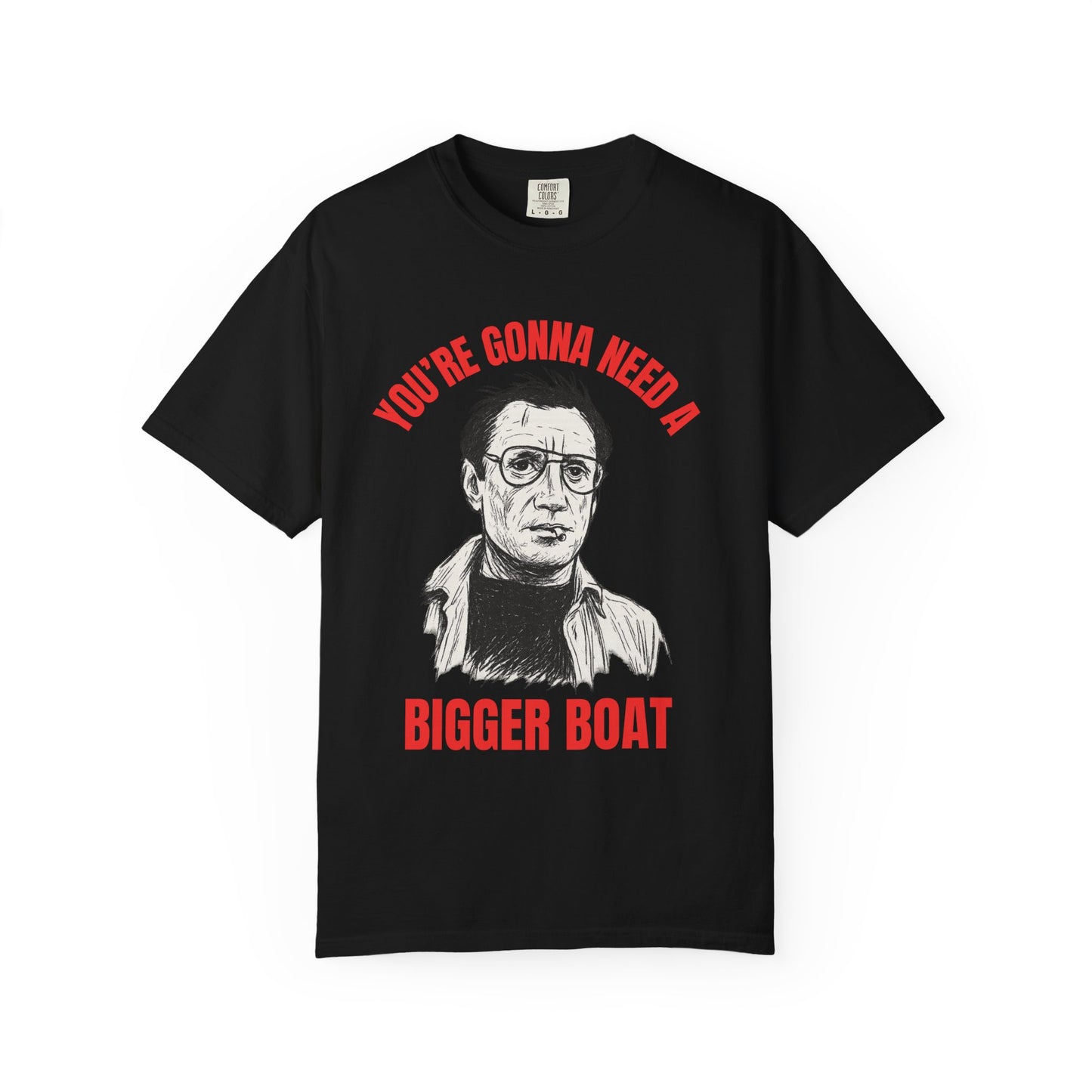 Jaws Icon T-shirt, Unisex Tee, Martin Brody Movie Silhouette Quote Shirt, You're Gonna Need A Bigger Boat, Film Fan Gift, Beach Apparel